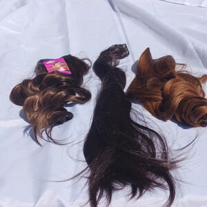 NWT 3 sets of brown hair extentions